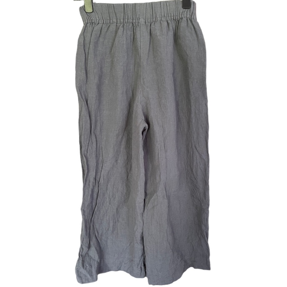 Laude the Label Organic Linen‎ Everyday Crop Wide Pants and Top Set Mineral S - Picture 6 of 16